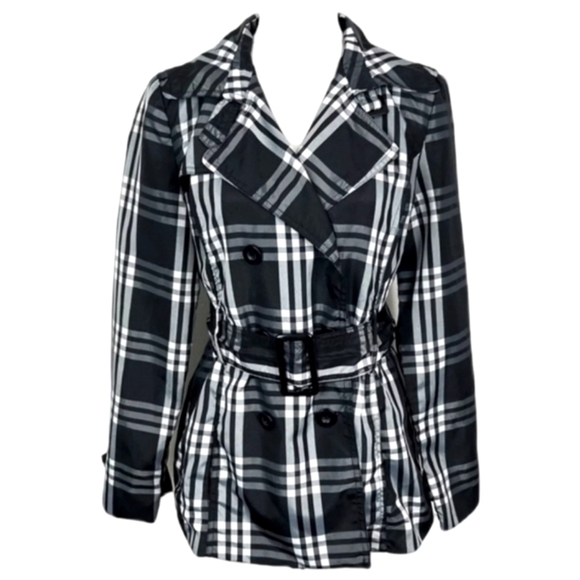Jou Jou Jackets & Blazers - Jou Jou Womens Plaid Black and White Blazier Coat Size L